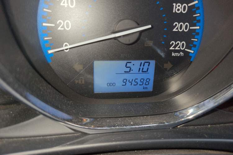 Used Toyota Vios FS 2017 1.5L Manual FENGCHI Edition Odometer Close Up