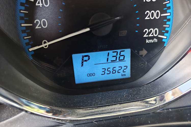 Used Toyota Vios FS 2019 1.5L CVT FENGSHANG Edition Odometer Close Up