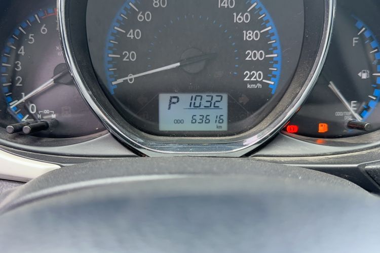 Used Toyota Vios FS 2019 1.5L CVT FENGSHANG Edition Odometer Close Up