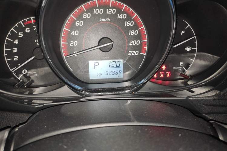 Used Toyota Vios FS 2021 1.5L CVT Fengchi Edition Odometer Close Up
