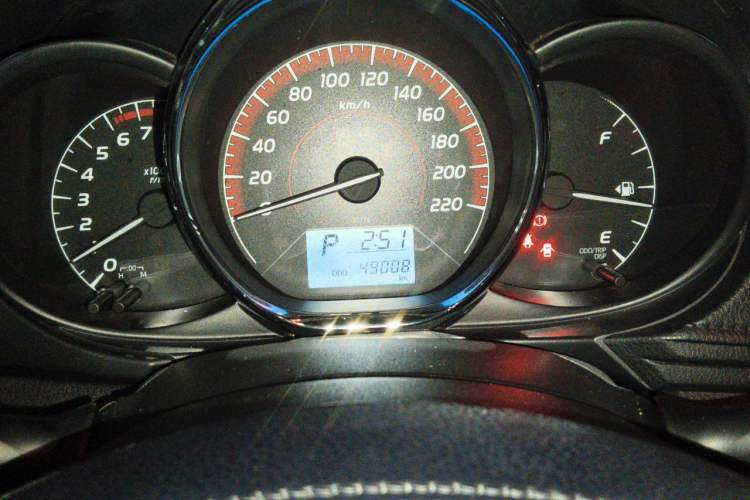 Used Toyota Vios FS 2021 1.5L CVT Fengchi Edition Odometer Close Up