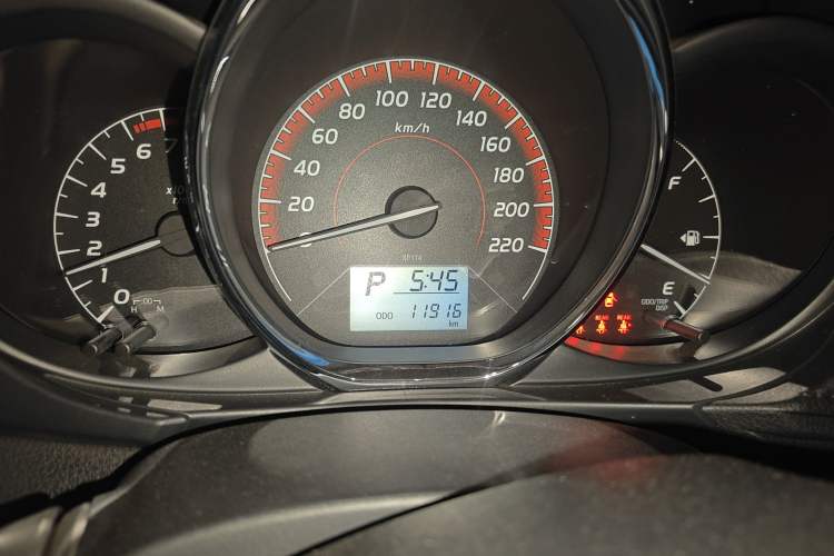 Used Toyota Vios FS 2021 1.5L CVT Fengchi Edition Odometer Close Up