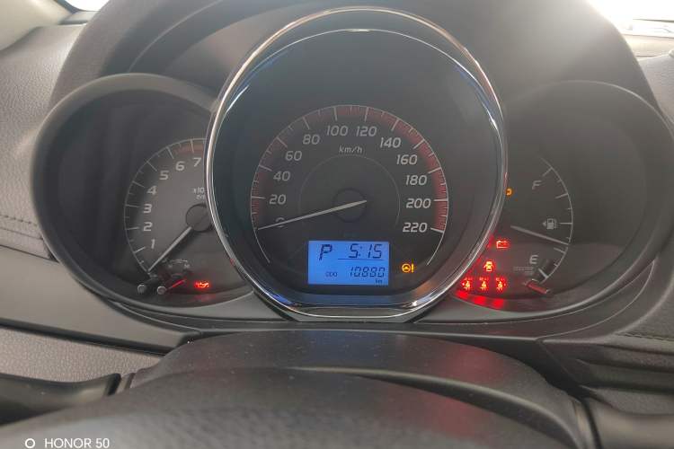Used Toyota Vios FS 2021 1.5L CVT Fengchi Edition Odometer Close Up