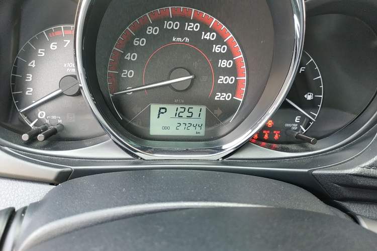 Used Toyota Vios FS 2021 1.5L CVT Fengchi Edition Odometer Close Up