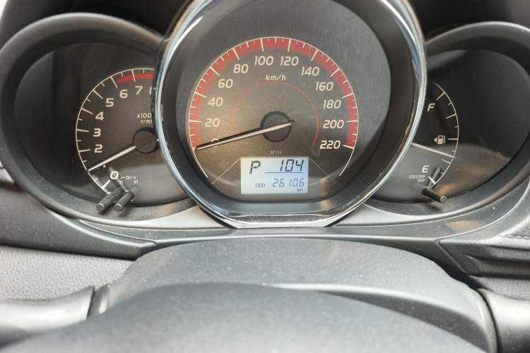 Used Toyota Vios FS 2021 1.5L CVT Fengchi Edition Odometer Close Up