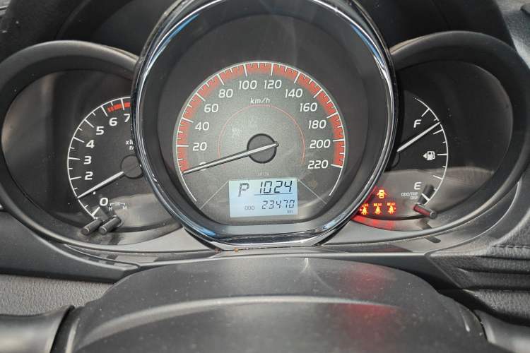 Used Toyota Vios FS 2022 1.5L 20th Anniversary Edition Odometer Close Up