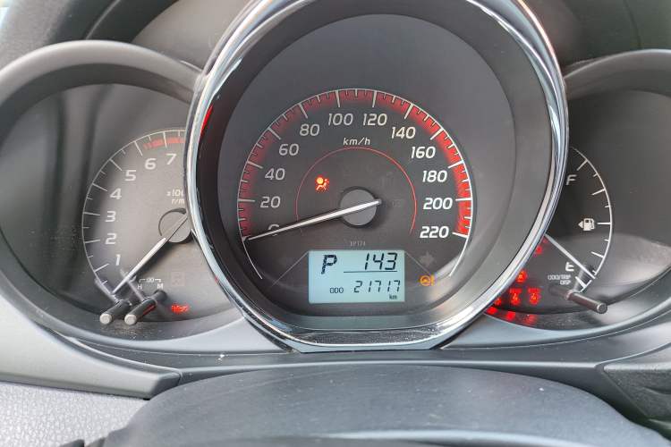 Used Toyota Vios FS 2022 1.5L 20th Anniversary Edition Odometer Close Up