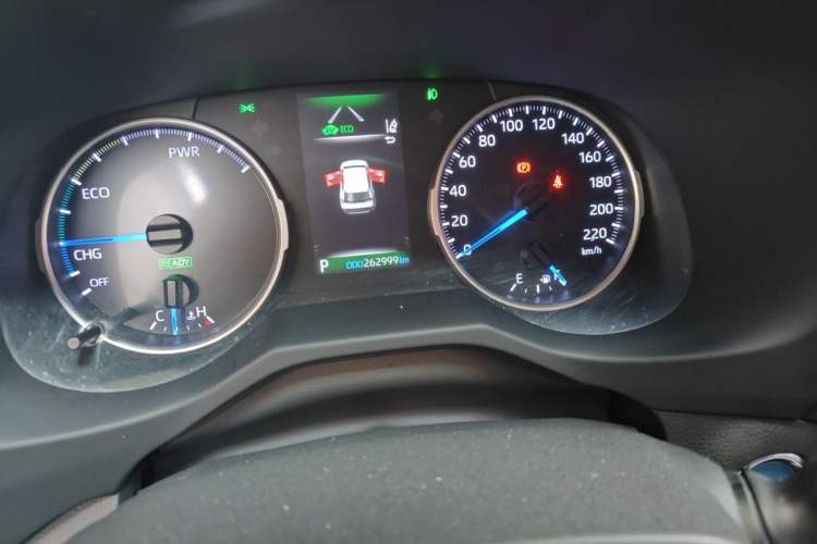Used Toyota Wildlander 2020 Dual-Engine 2.5L E-CVT Two-Wheel Drive Luxury Edition Odometer Close Up