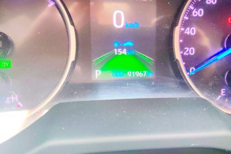 Used Toyota Wildlander 2020 Dual-Engine 2.5L E-CVT Two-Wheel Drive Luxury Edition Odometer Close Up