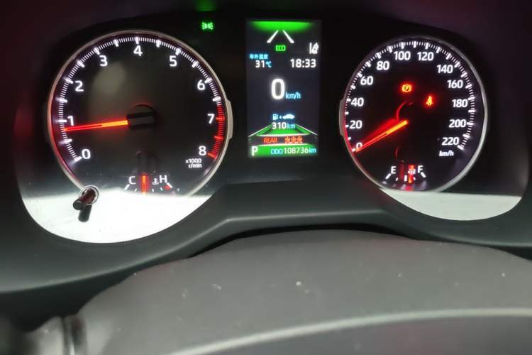 Used Toyota Wildlander 2020 2.0L CVT Two-Wheel Drive Prestige Edition Odometer Close Up
