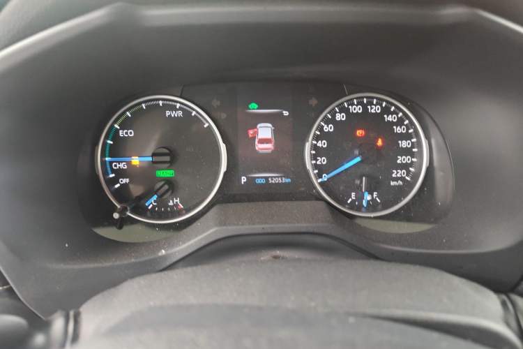 Used Toyota Wildlander 2020 Dual-Engine 2.5L E-CVT Two-Wheel Drive Luxury Edition Odometer Close Up