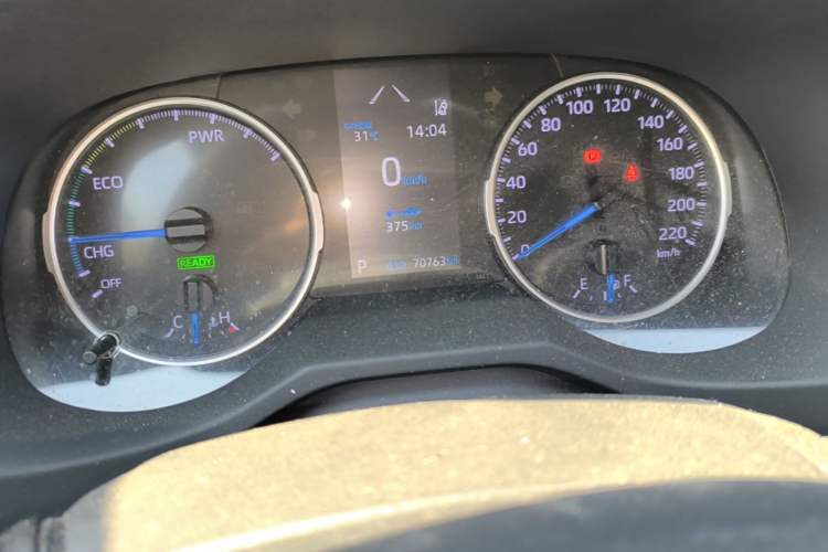 Used Toyota Wildlander 2021 Dual-Engine 2.5L E-CVT Two-Wheel Drive Luxury Edition Odometer Close Up