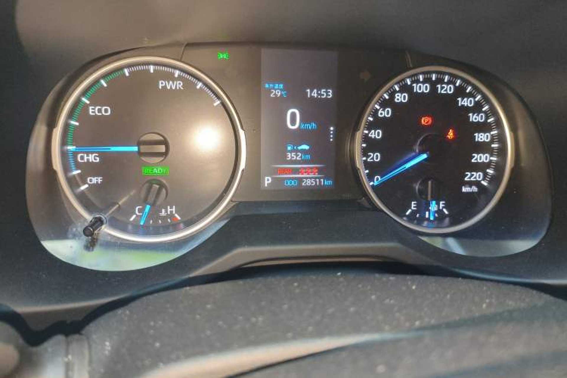 Used Toyota Wildlander 2022 Dual-Engine 2.5L E-CVT Two-Wheel Drive Prestige Edition Odometer Close Up