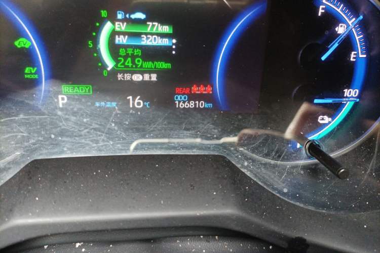 Used Toyota Wildlander New Energy 2021 High-Performance Edition 2.5L Four-Wheel Drive Powerful Version Odometer Close Up