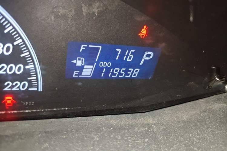 Used Toyota Yaris 2011 1.6E Automatic Charm Edition Odometer Close Up