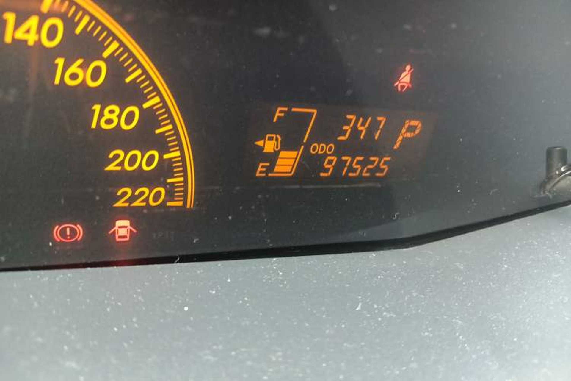 Used Toyota Yaris 2011 1.6E Automatic Charm Edition Odometer Close Up