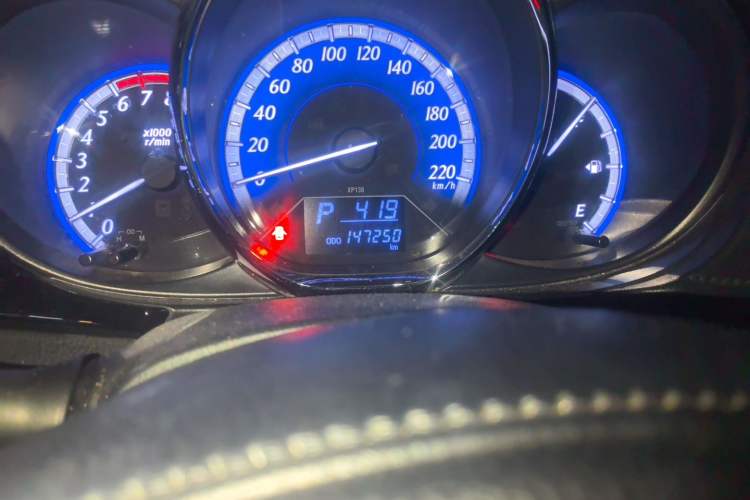 Used Toyota YARiS L Zhi Xiang 2017 1.5G CVT Xuan Dong Skyroof Edition Odometer Close Up