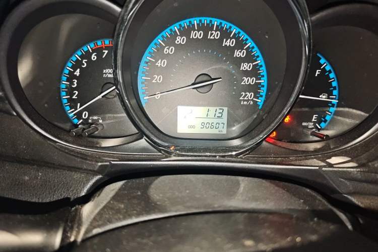Used Toyota YARiS L Zhi Xiang 2017 1.5E CVT Dynamic Edition Odometer Close Up