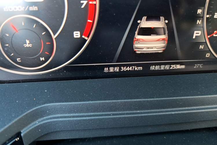 Used Venucia Star 2020 260T Automatic 48V Mild Hybrid Turbocharged Starry Edition Odometer Close Up