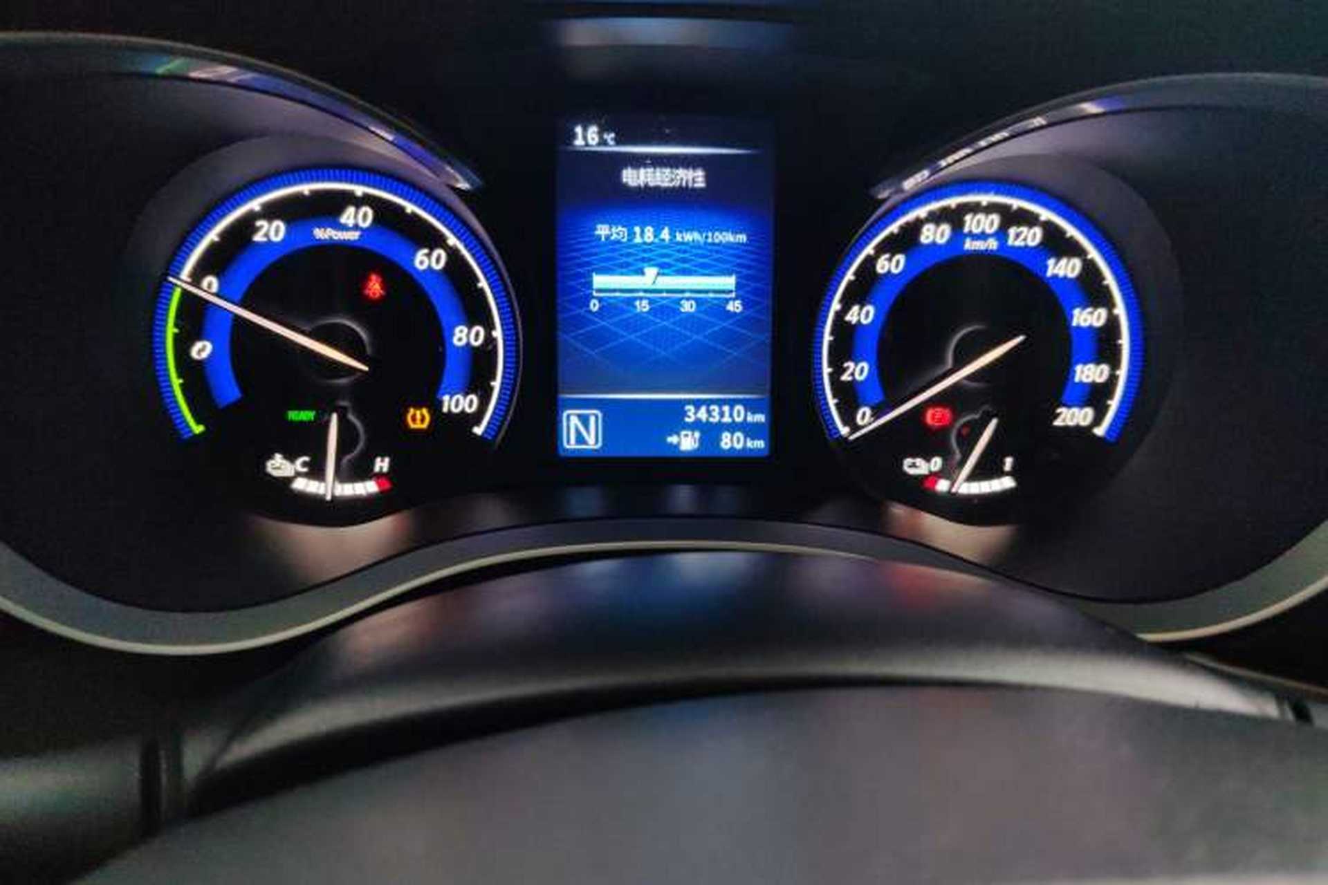 Used Venucia D60EV 2020 Standard Range Smart Drive Edition Odometer Close Up