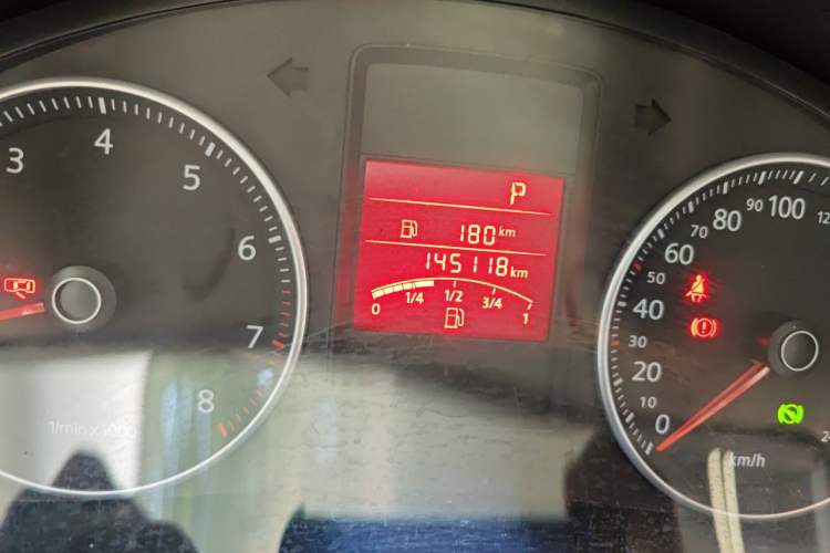 Used Volkswagen Bora 2011 1.6L Automatic Comfort Model Odometer Close Up