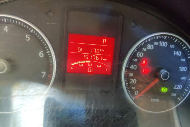 Used Volkswagen Bora 2011 1.6L Automatic Comfort Model Odometer Close Up