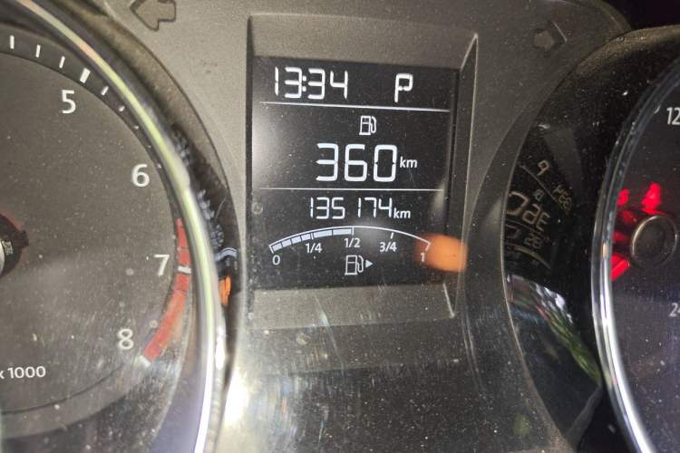 Used Volkswagen Bora 2014 1.6L Automatic Comfort Model Odometer Close Up