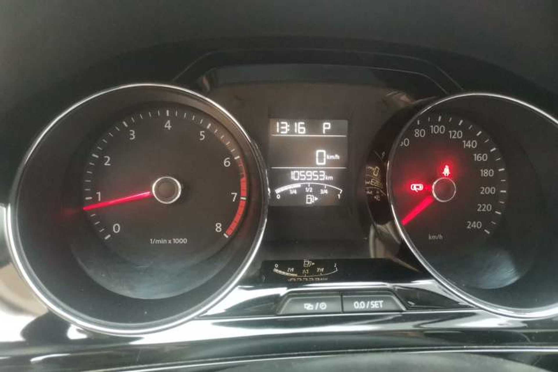 Used Volkswagen Bora 2015 Value Edition 1.6L Automatic Comfort Version Odometer Close Up