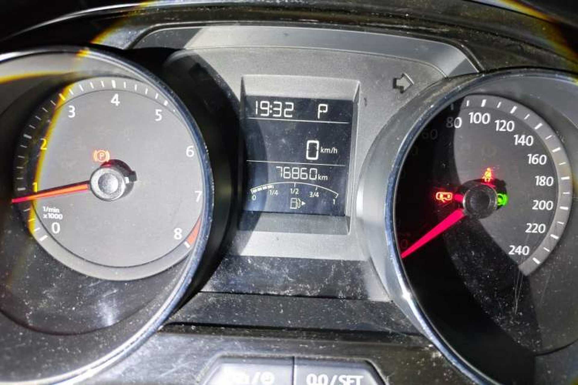 Used Volkswagen Bora 2016 1.6L Automatic Comfort Model Odometer Close Up