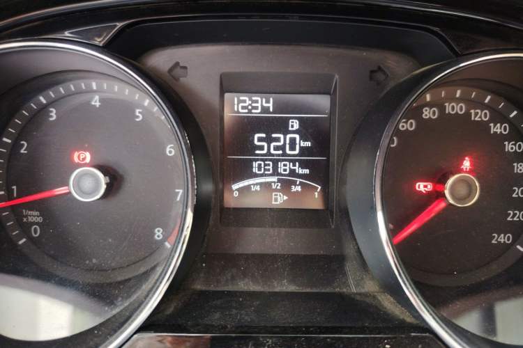 Used Volkswagen Bora 2016 1.6L Manual Comfort Model Odometer Close Up