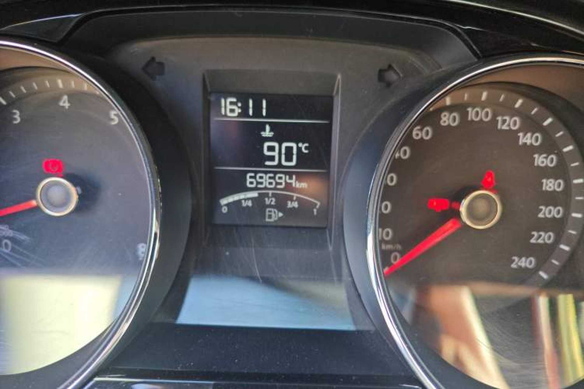 Used Volkswagen Bora 2017 1.6L Manual Comfort Model Odometer Close Up