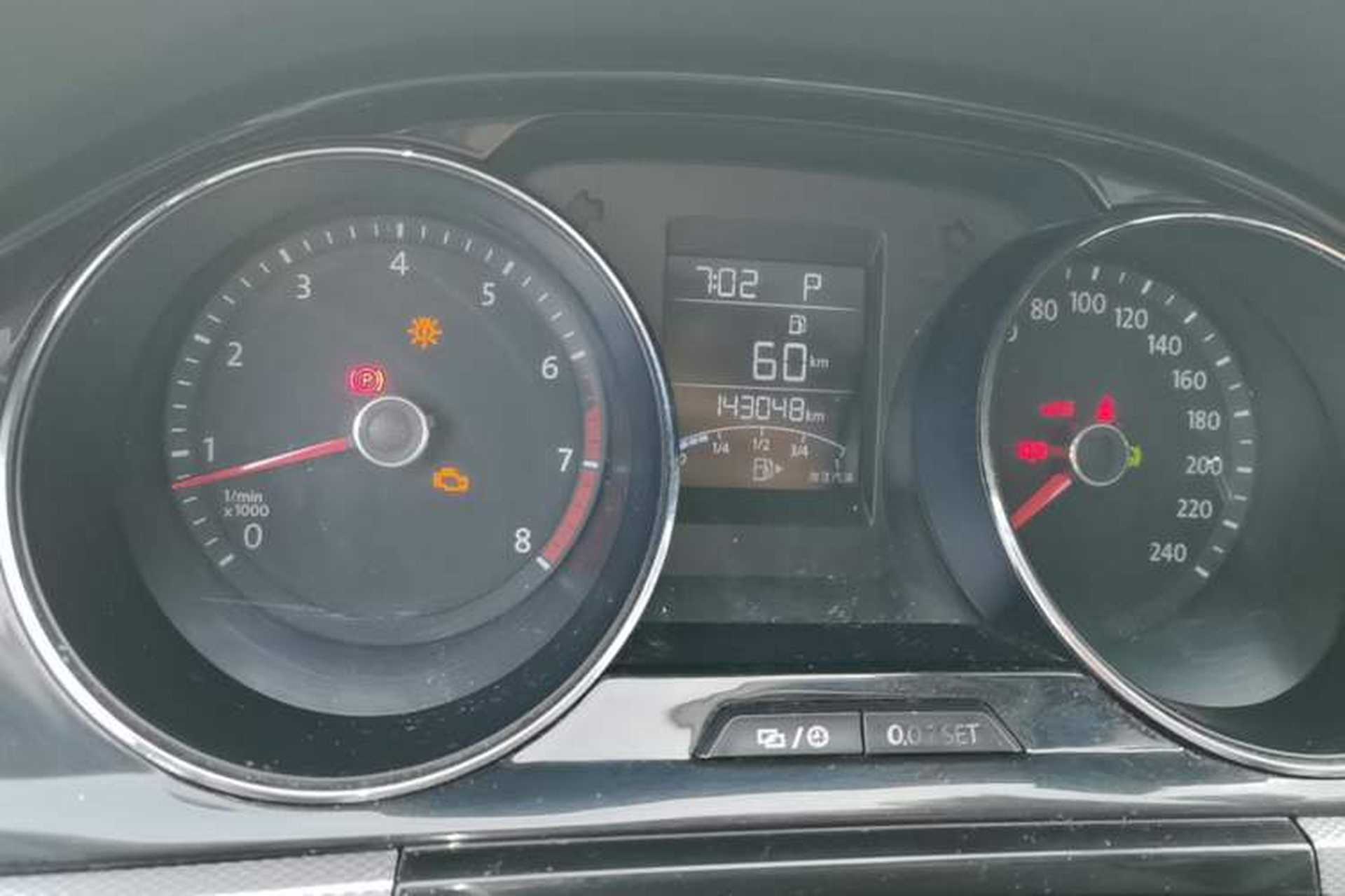 Used Volkswagen Bora 2017 1.6L Automatic Comfort Model Odometer Close Up
