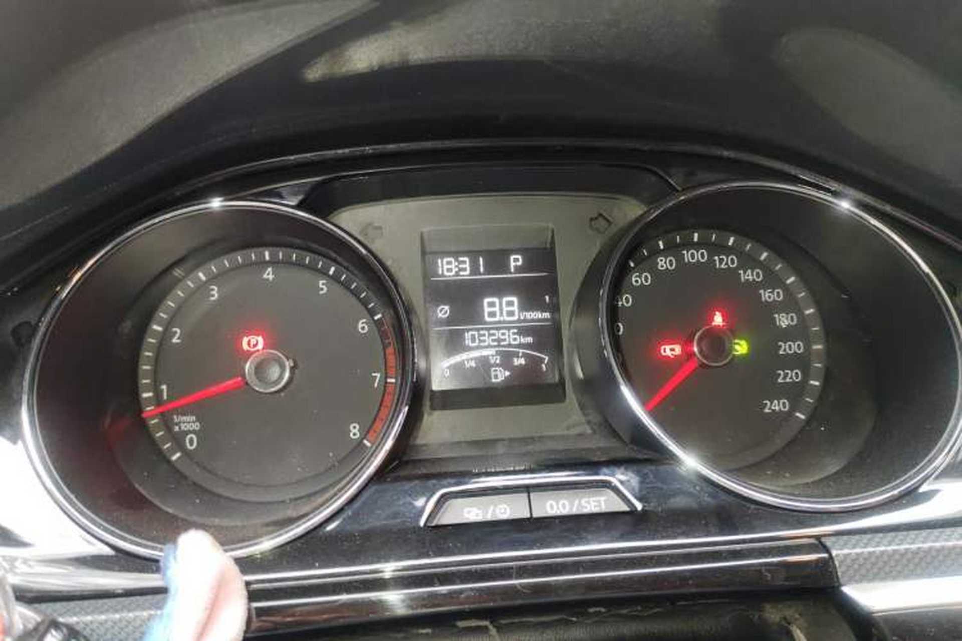 Used Volkswagen C-TREK 2017 1.6L Automatic Comfort Model Odometer Close Up