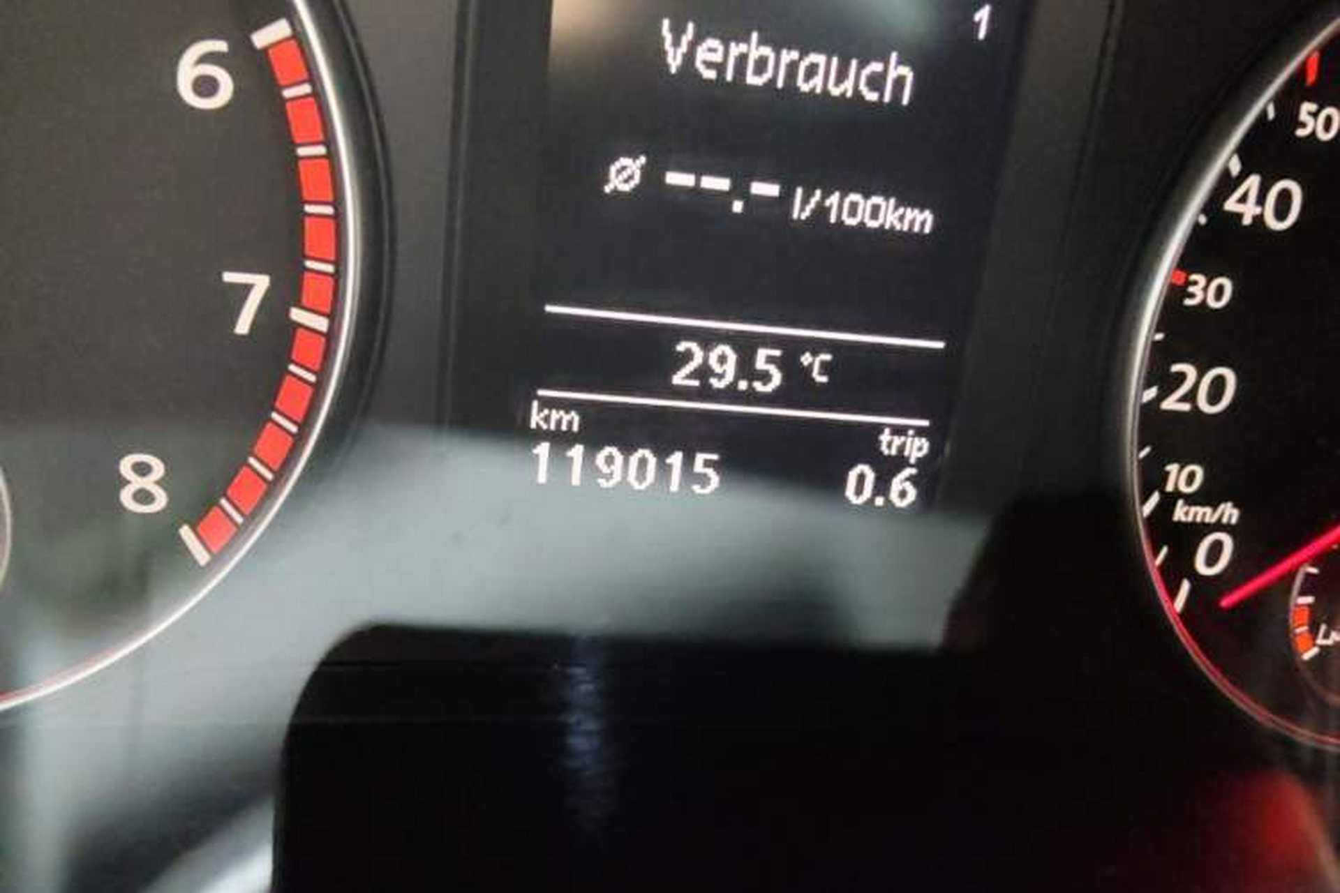 Used Volkswagen Eos 2008 2.0 TSI DSG Odometer Close Up