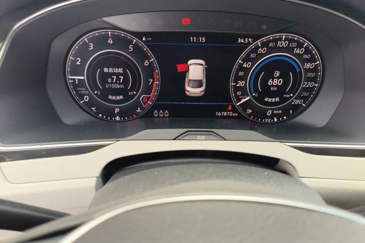 Used Volkswagen FAW-Volkswagen CC 2019 380TSI Yeyan Edition China VI Standard Odometer Close Up