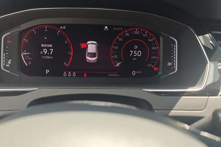 Used Volkswagen FAW-Volkswagen CC 2020 330TSI Glamour Edition China VI Standard Odometer Close Up