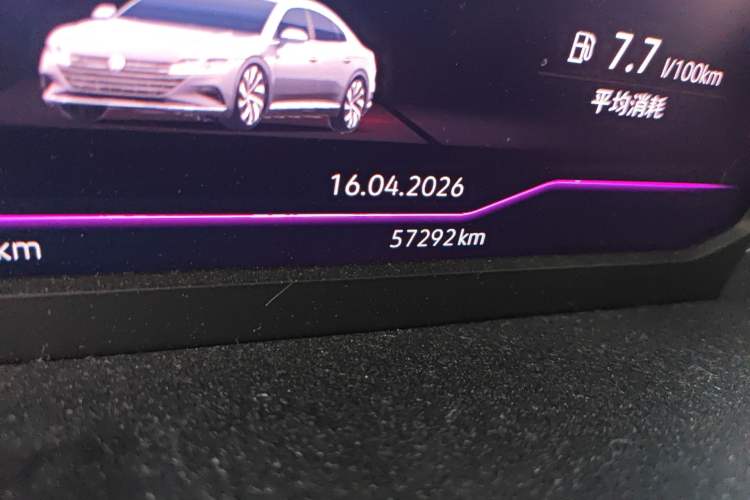 Used Volkswagen FAW-Volkswagen CC 2021 380TSI Striking Edition Odometer Close Up