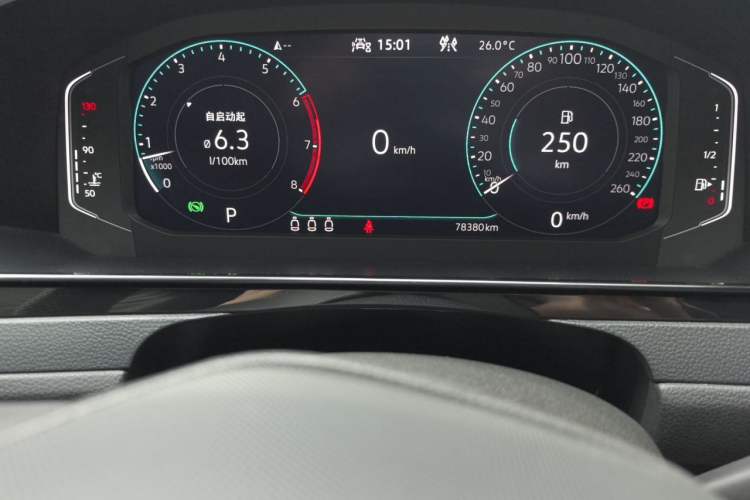 Used Volkswagen FAW-Volkswagen CC 2021 380TSI Striking Edition Odometer Close Up