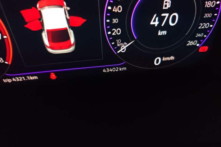 Used Volkswagen FAW-Volkswagen CC 2023 380TSI Striking Edition Odometer Close Up