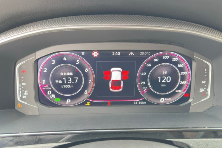 Used Volkswagen FAW-Volkswagen CC 2023 380TSI Striking Edition Odometer Close Up