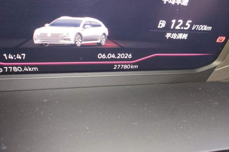 Used Volkswagen FAW-Volkswagen CC 2024 Estate Car 380TSI Hunter's Heart Edition Odometer Close Up