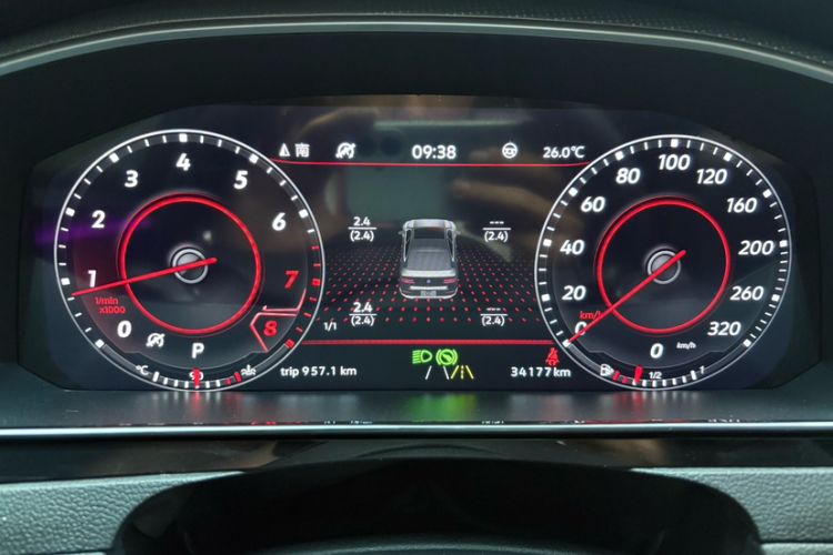 Used Volkswagen FAW-Volkswagen CC 2024 330TSI Spectacular All-inclusive Model Odometer Close Up