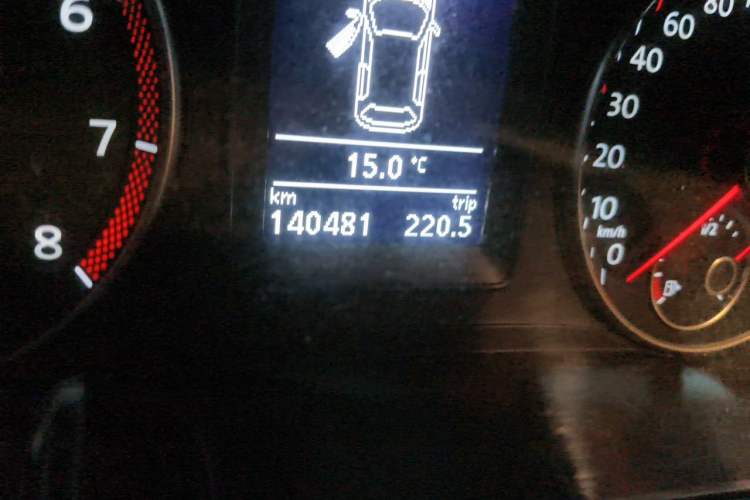 Used Volkswagen Golf  Odometer Close Up