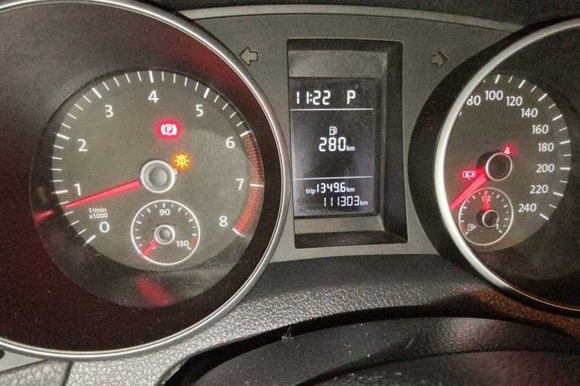 Used Volkswagen Golf 2012 1.4 TSI Automatic Comfort Edition Odometer Close Up