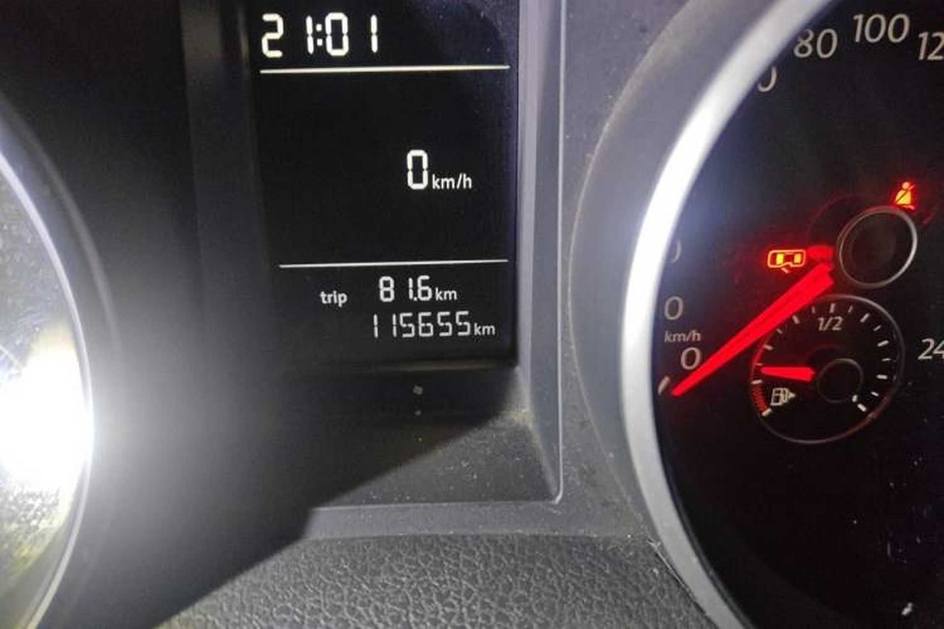 Used Volkswagen Golf 2012 1.4 TSI Manual Comfort Edition Odometer Close Up