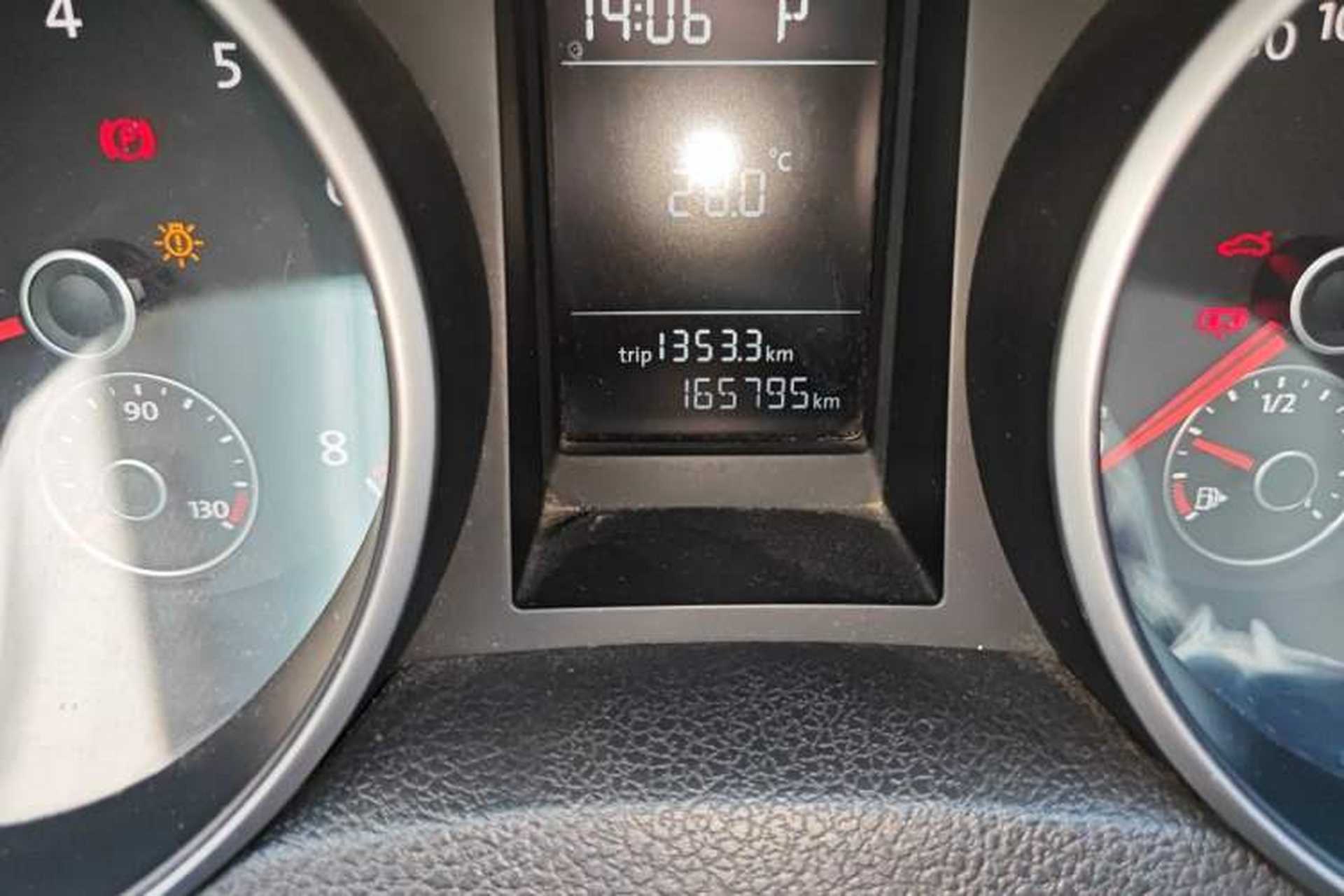 Used Volkswagen Golf 2012 1.4 TSI Automatic Comfort Edition Odometer Close Up