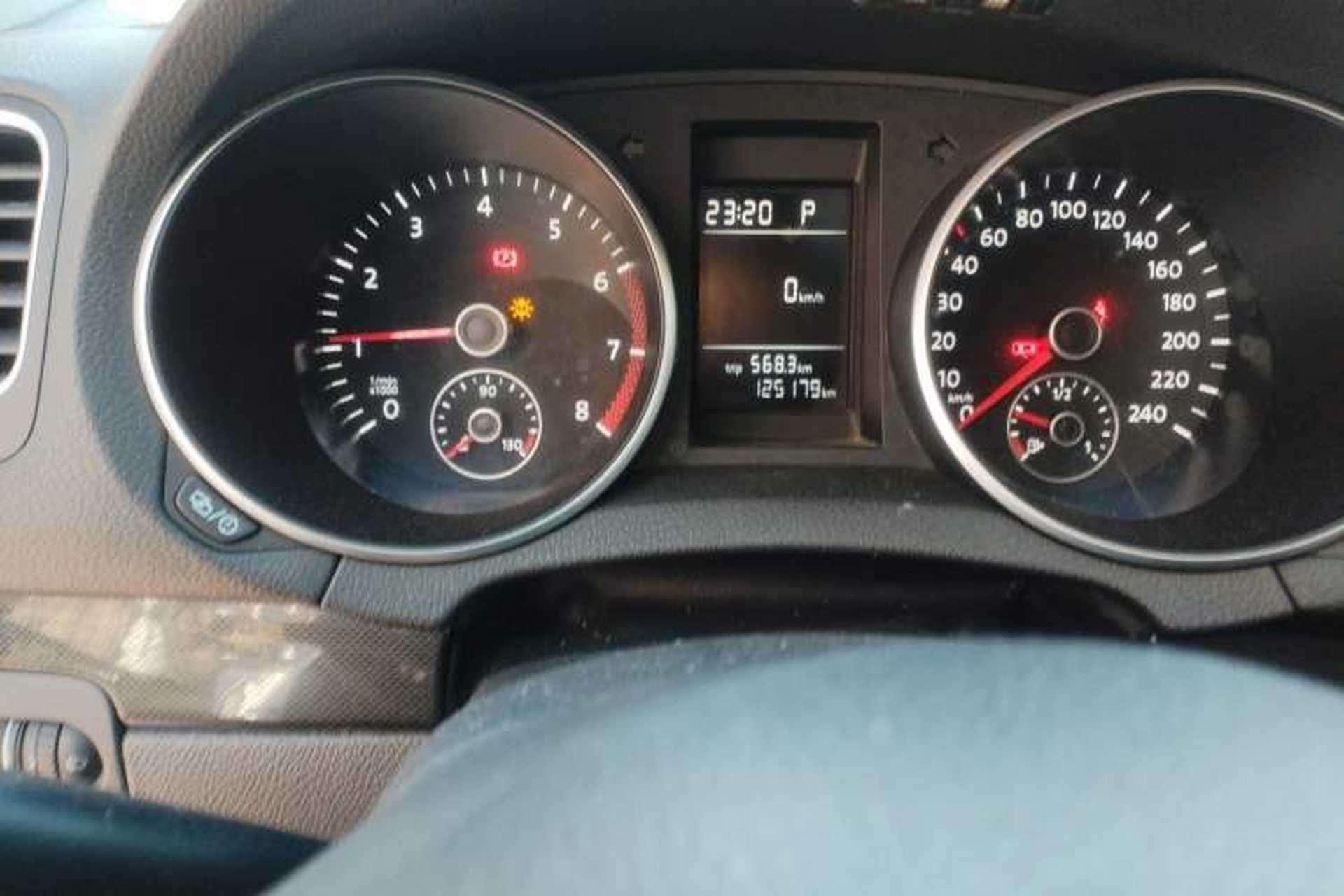 Used Volkswagen Golf 2012 1.6L Automatic Comfort Model Odometer Close Up