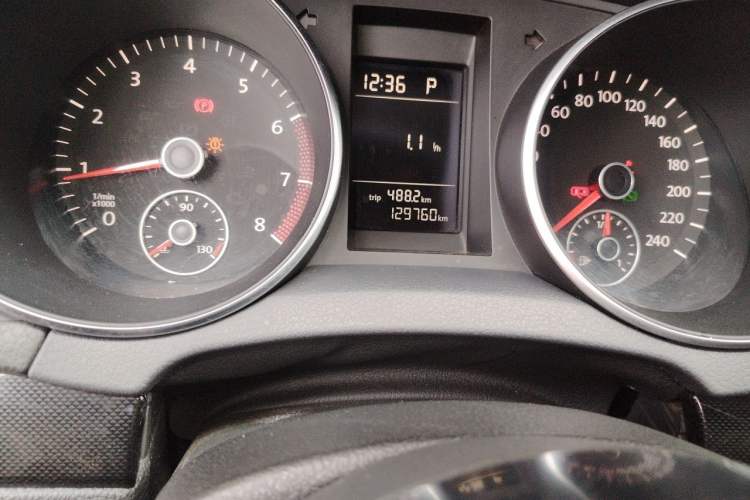 Used Volkswagen Golf 2012 1.6L Automatic Comfort Model Odometer Close Up