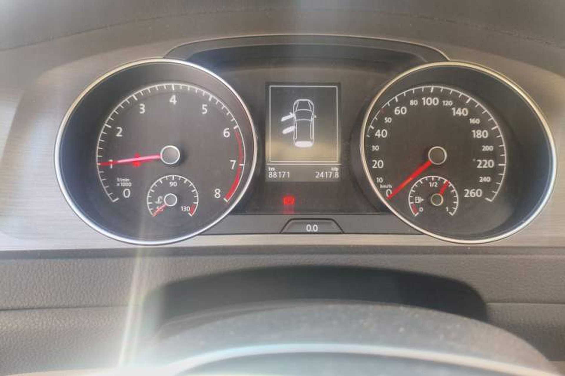 Used Volkswagen Golf 2014 1.6L Automatic Comfort Model Odometer Close Up