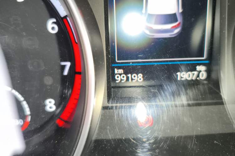Used Volkswagen Golf 2017 2.0TSI R Odometer Close Up